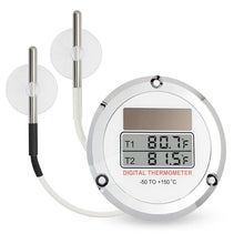 Load image into Gallery viewer, PerfectPrime TC0355 2 Channel Dual Display Solar Powered Thermometer